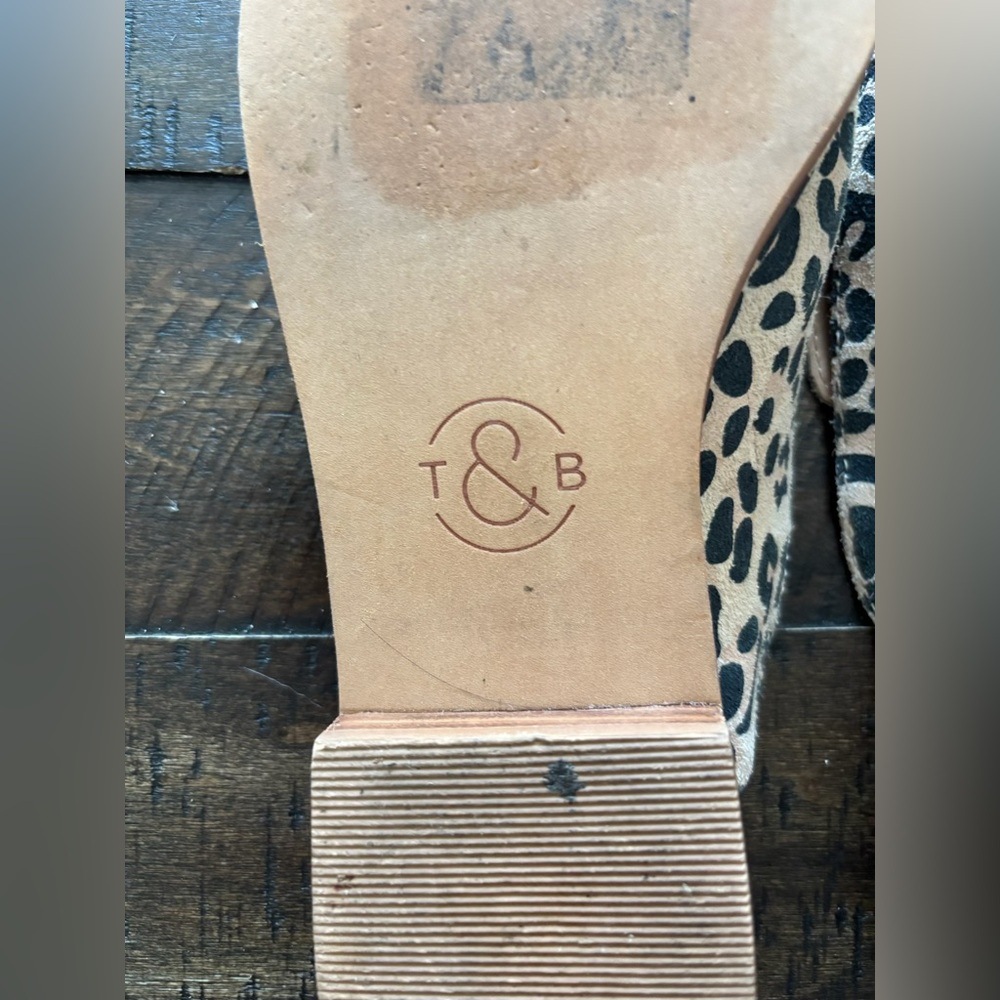 Treasure & Bond Animal Cheetah Print Mules Slippers  8.5 - Picture 4 of 7